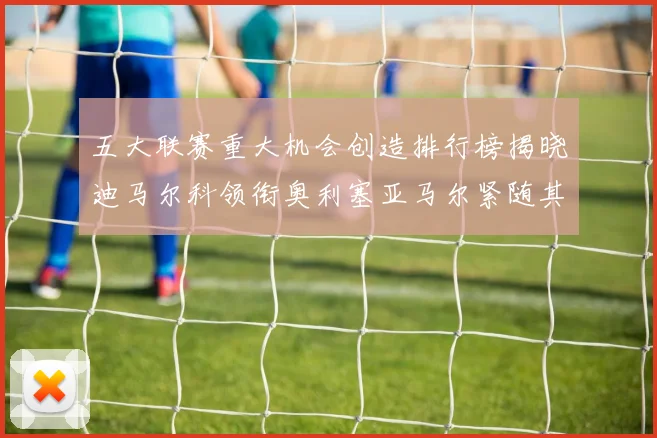 五大联赛重大机会创造排行榜揭晓迪马尔科领衔奥利塞亚马尔紧随其后